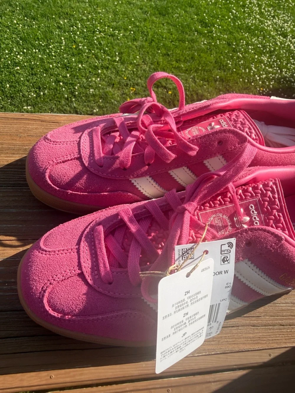 Adidas Gazelle Indoor Gum Pink and White Sneakers Size 8 - Picture 7 of 12